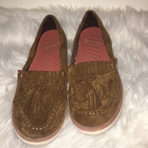 Brown moccasins
